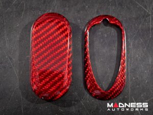 Alfa Romeo 4C Key Fob Cover - Carbon Fiber - Red Candy